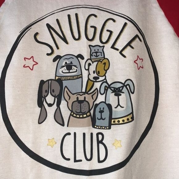 Bobs For Dogs Baseball Raglan Tee Shirt Red & White S - Picture 5 of 7